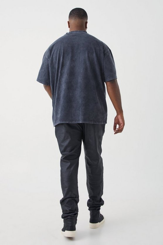 Plus beschichtete Skinny Twill-Hose
