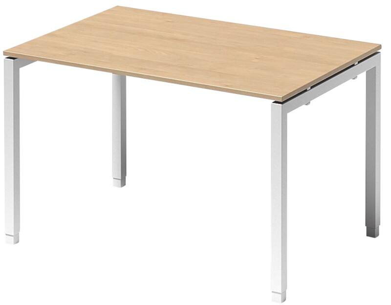 Bisley Schreibtisch Cito Ahorn, Verkehrsweiß 1.200 x 1.200 x 850 mm