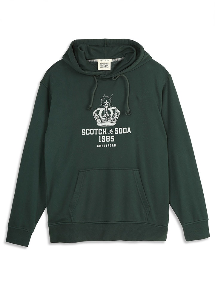 Scotch & Soda Hoodie in Dunkelgrün günstig kaufen