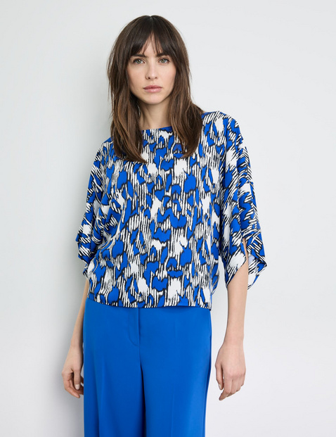Oversized-Blusenshirt mit Fledermausärmeln
