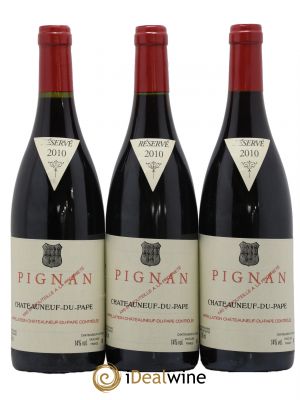 Châteauneuf-du-Pape Pignan Emmanuel Reynaud  2010 - Lot de 3 Bouteilles