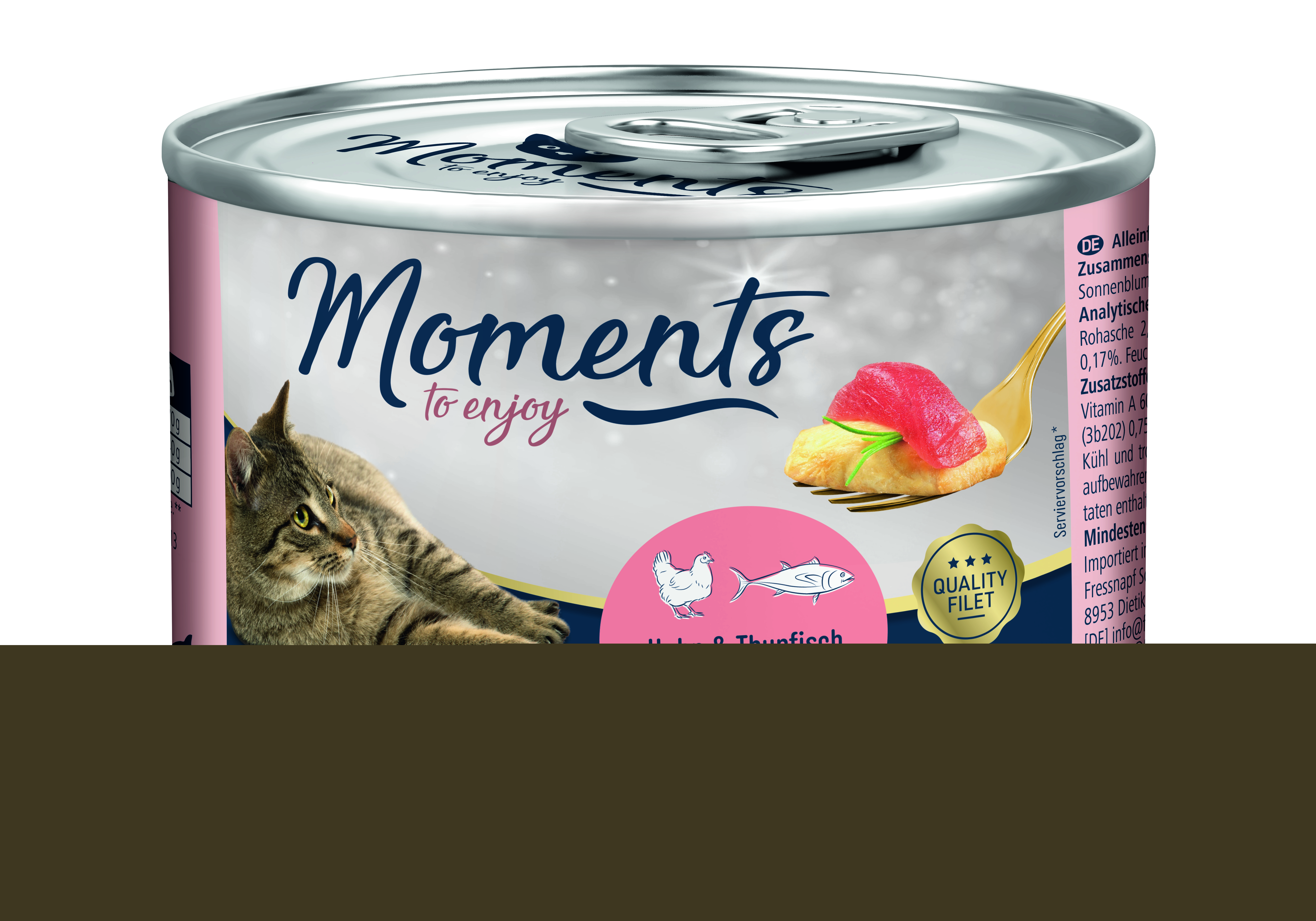 MOMENTS Nassfutter MOMENTS Adult Huhn & Thunfisch 6x140 g