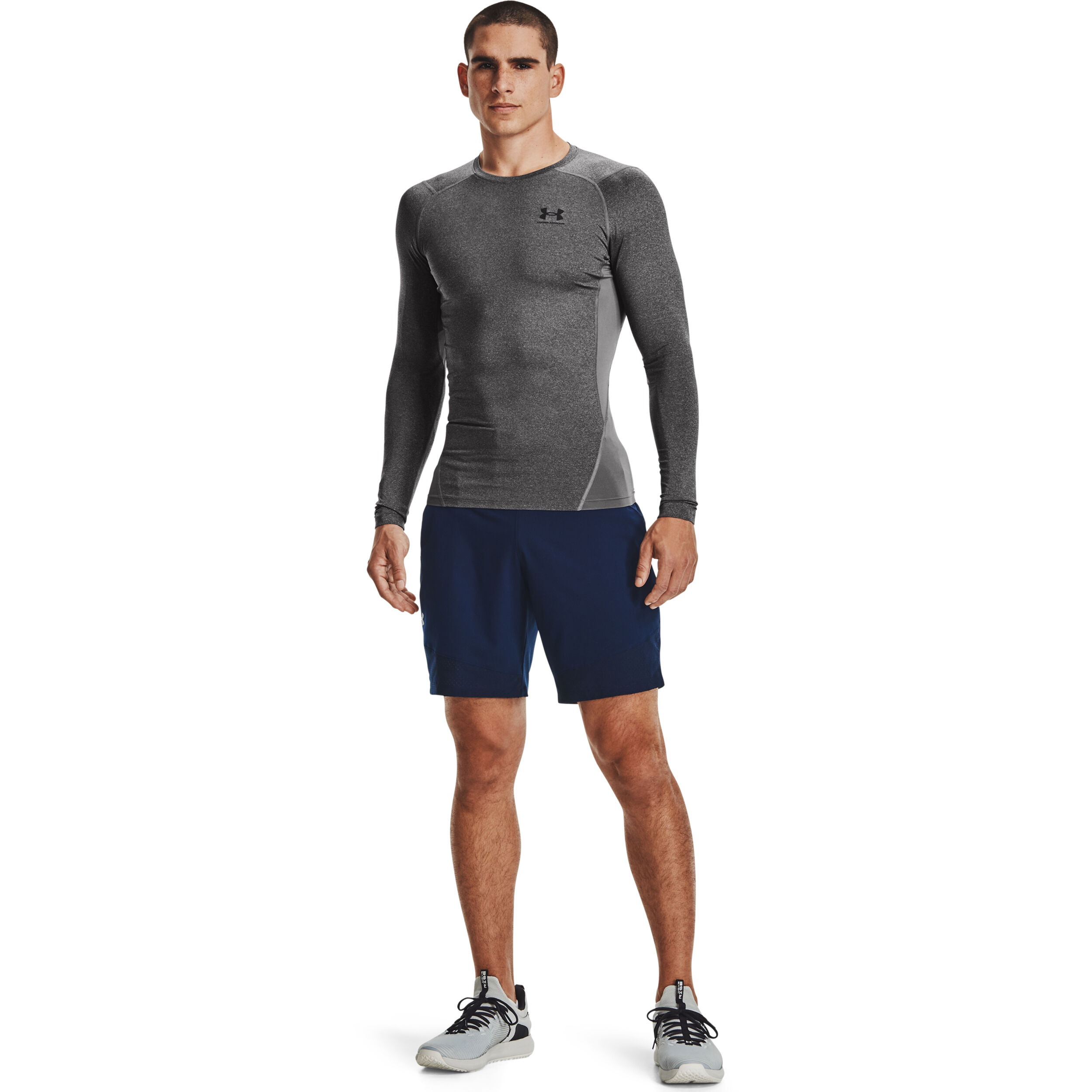 Heatgear Comp Longsleeve Herren - Anthrazit, Schwarz
