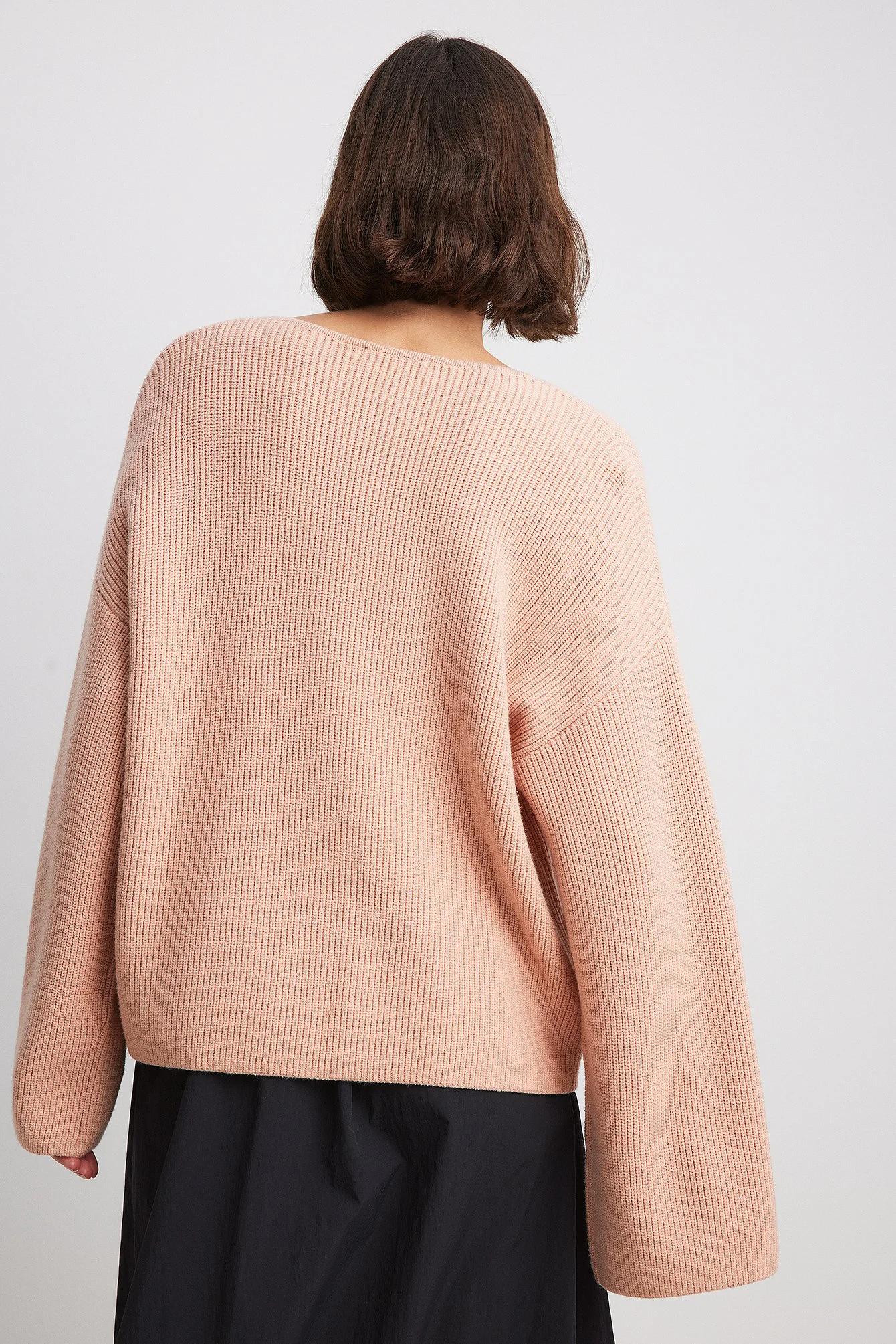 V-Ausschnitt Strickpullover