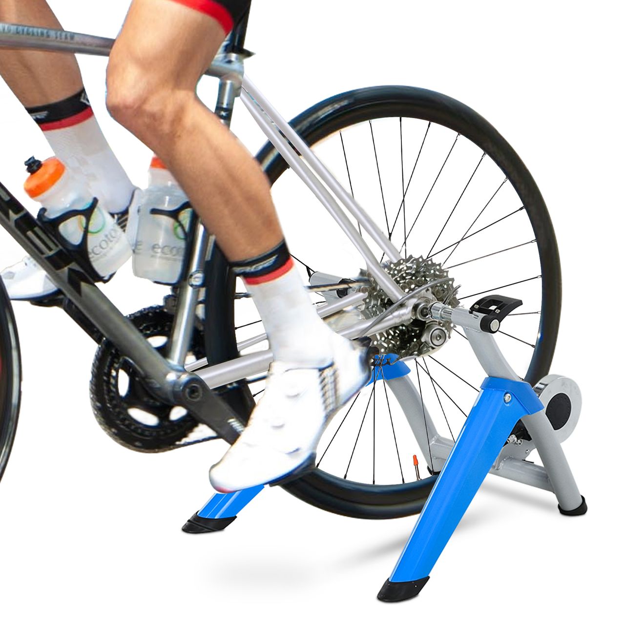 HOMCOM Rollentrainer Fahrradtrainer mit Magnetbremse für 650C, 700C/26
