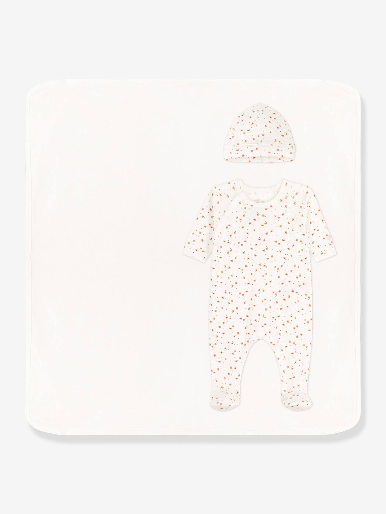 Petit Bateau Baby Geschenkset zur Geburt PETIT BATEAU, Bio-Baumwolle Oeko-Tex - weiß
