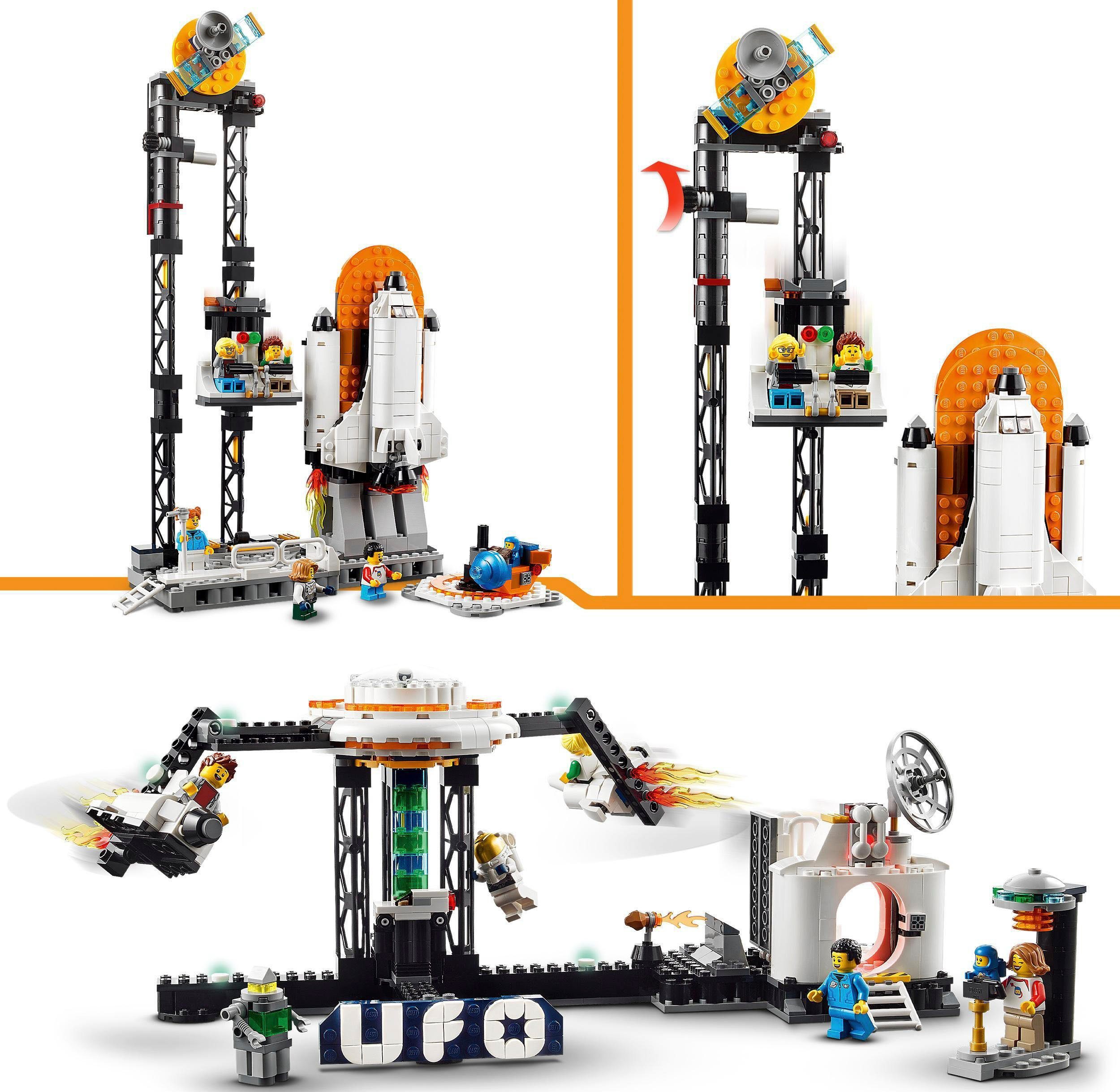 LEGO® Konstruktionsspielsteine Weltraum-Achterbahn (31142), LEGO® Creator, (874 St), Made in Europe