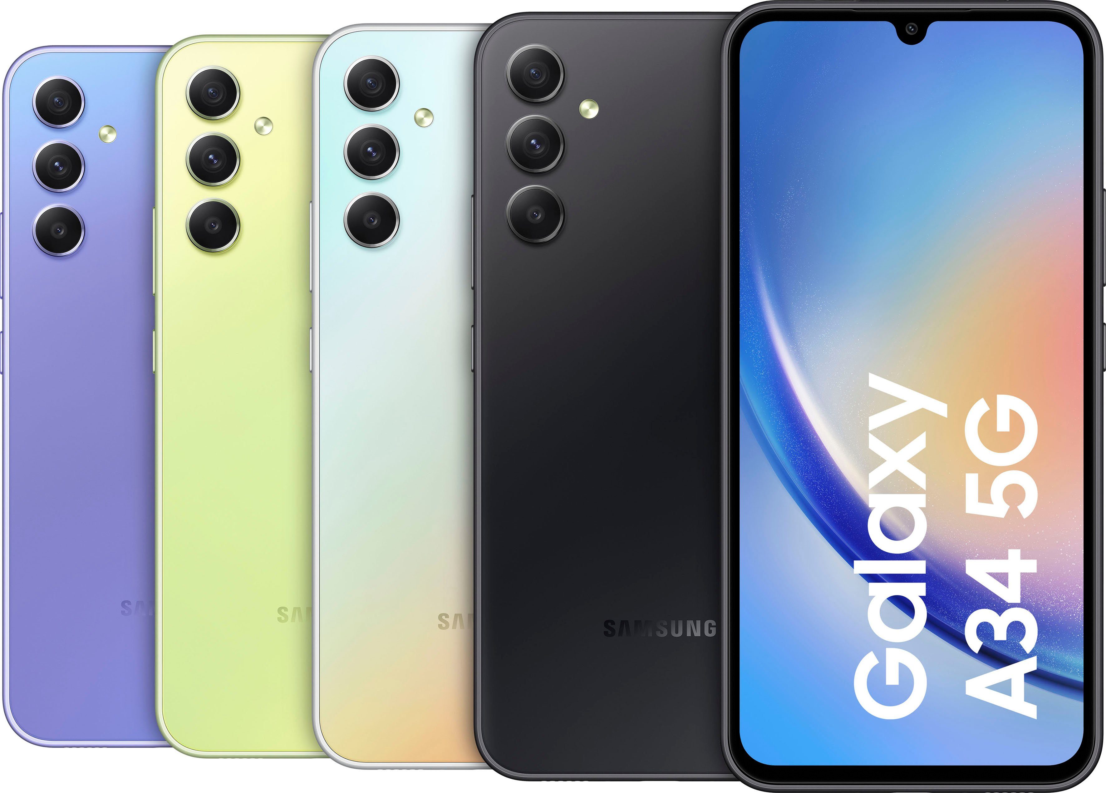 Samsung Galaxy A34 5G 256GB Smartphone (16,65 cm/6,6 Zoll, 256 GB Speicherplatz, 48 MP Kamera)