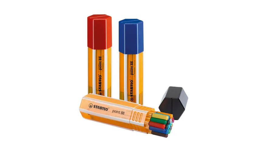 STABILO® Fineliner - STABILO point 88 - 20er Big point Box zufällig in einer der 3 Farben  - mit 20 verschiedenen Farben sortiert