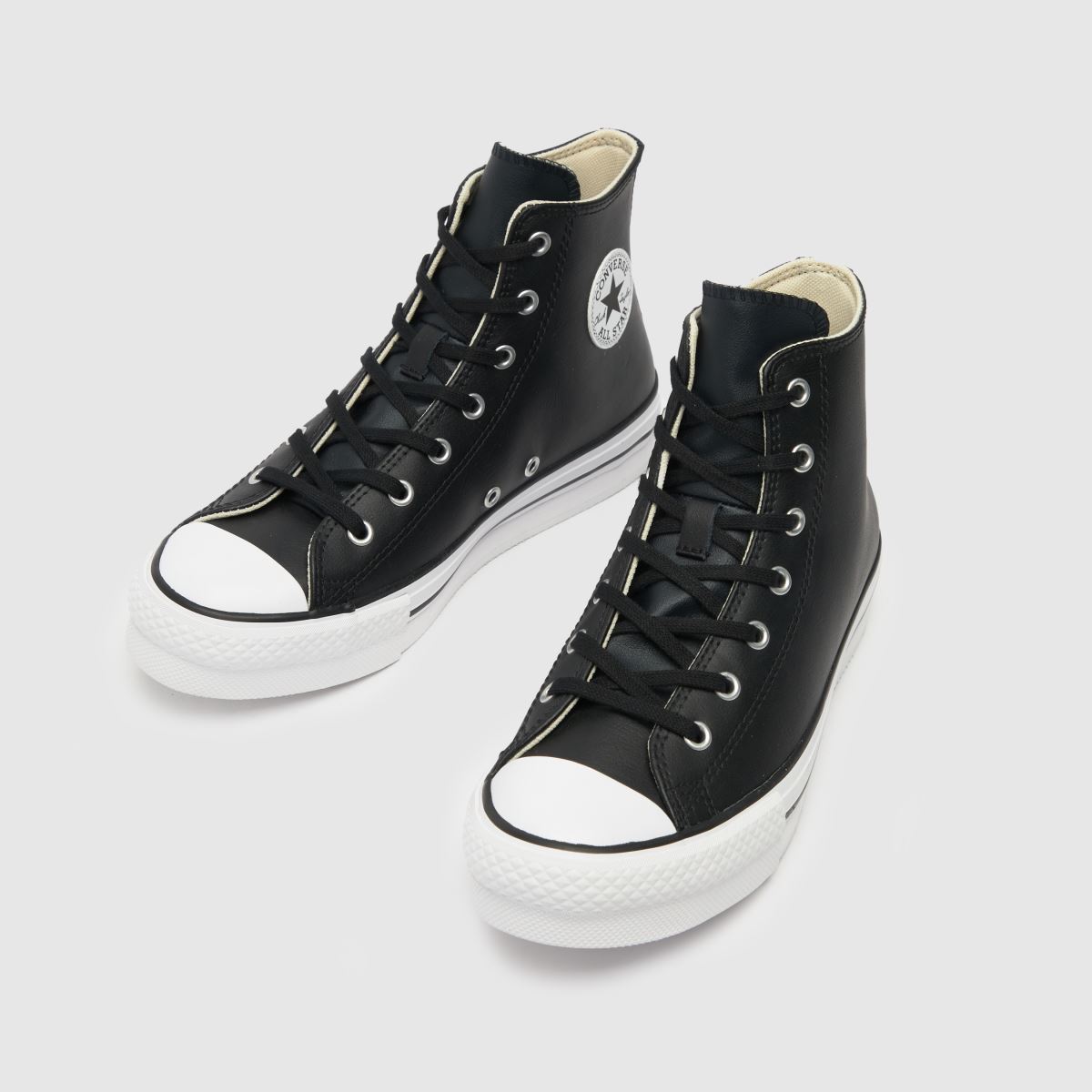 Converse svarta All Star Eva Lift Hi ungdomsskor