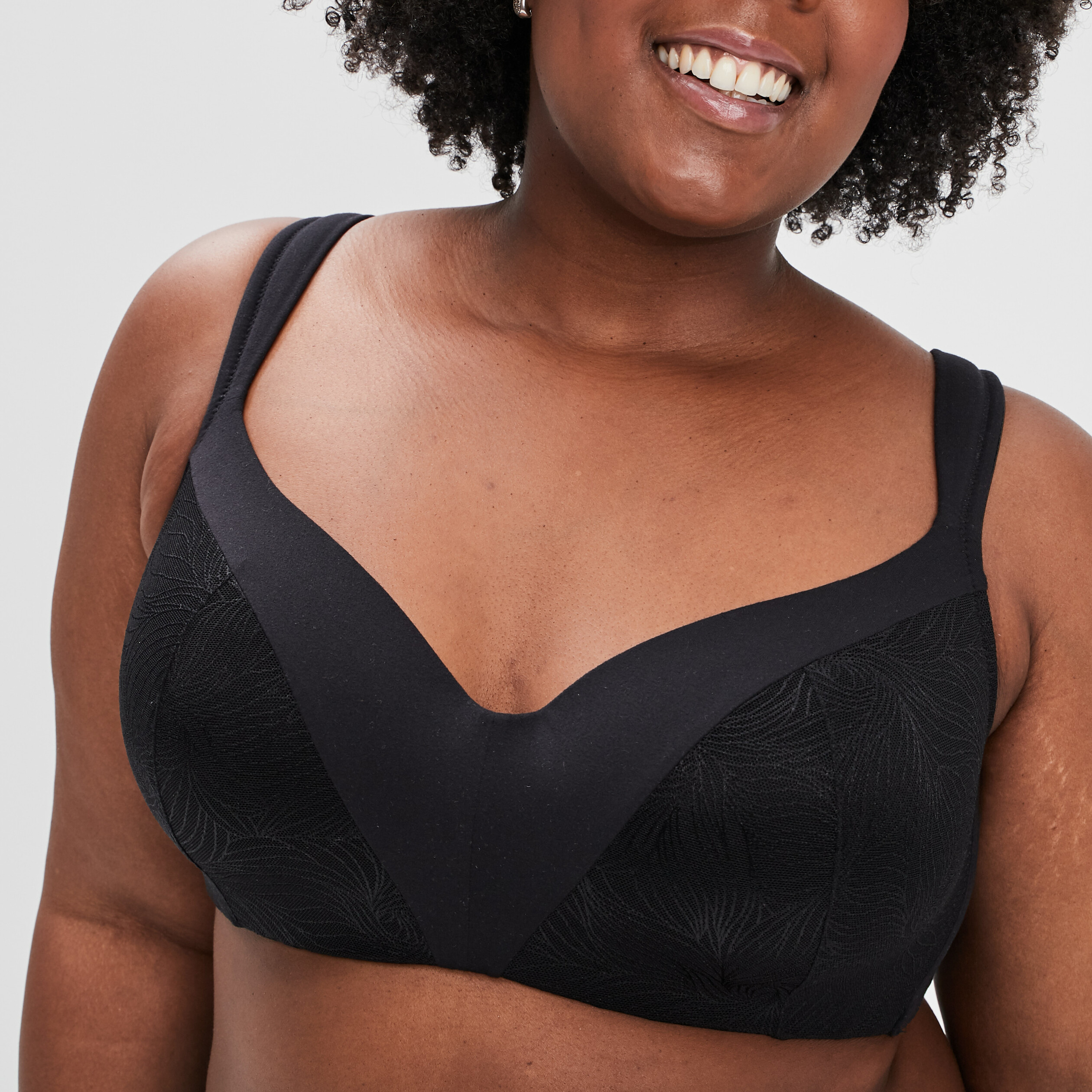 Soutien-gorge triangle noir femme grande taille | La Halle