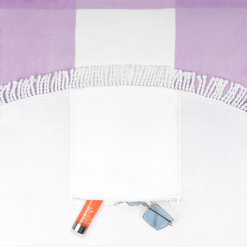 Serviette round Atoll Ari violet