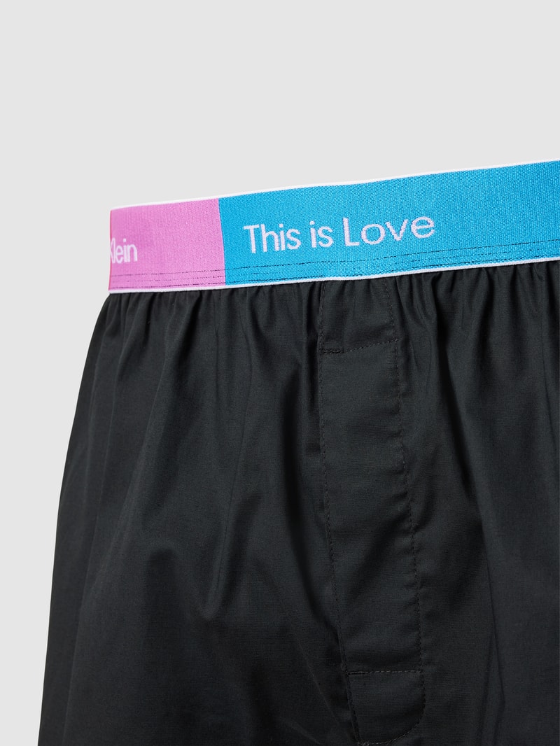 Boxershorts mit Statement-Stitching Modell 'TRAD' in schwarz