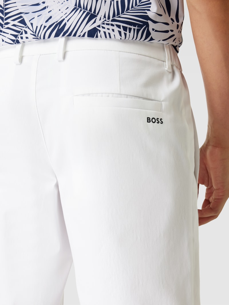 Bermudas mit elastischem Bund Modell 'Liem' in weiß