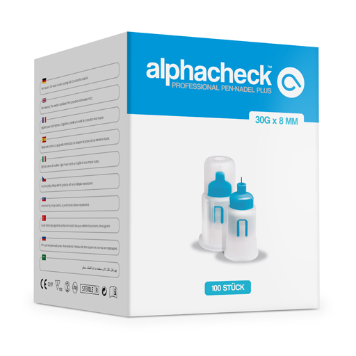 ALPHACHECK professional Pen-Nadeln Plus 30 Gx8 mm  100 St  Kanüle