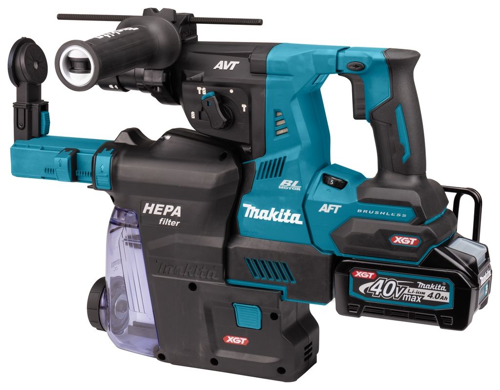 Makita HR002GM204 Kombihammer SDS-Plus 40V Max 4,0Ah Li-Ion mit Staubabsaugung