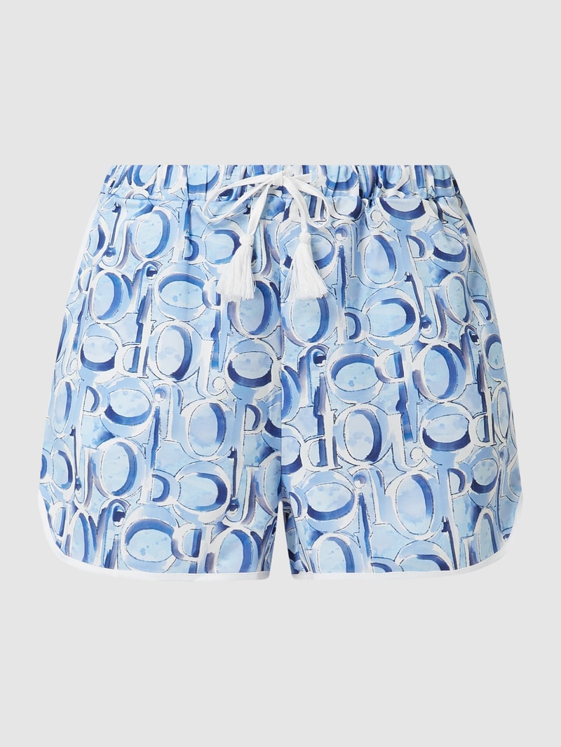 Pyjama-Hose mit Logo-Muster in bleu