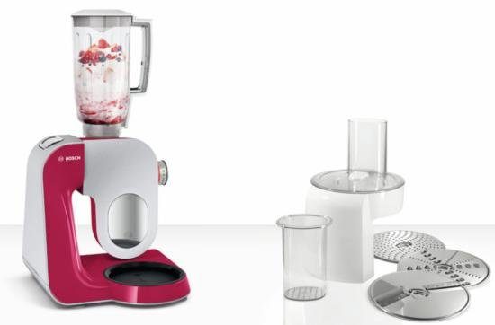 BOSCH Küchenmaschine MUM5 CreationLine MUM58420, 1000 W, 3,9 l Schüssel, vielseitig einsetzbar, Mixer, Durchlaufschnitzler, 3 Reibescheiben