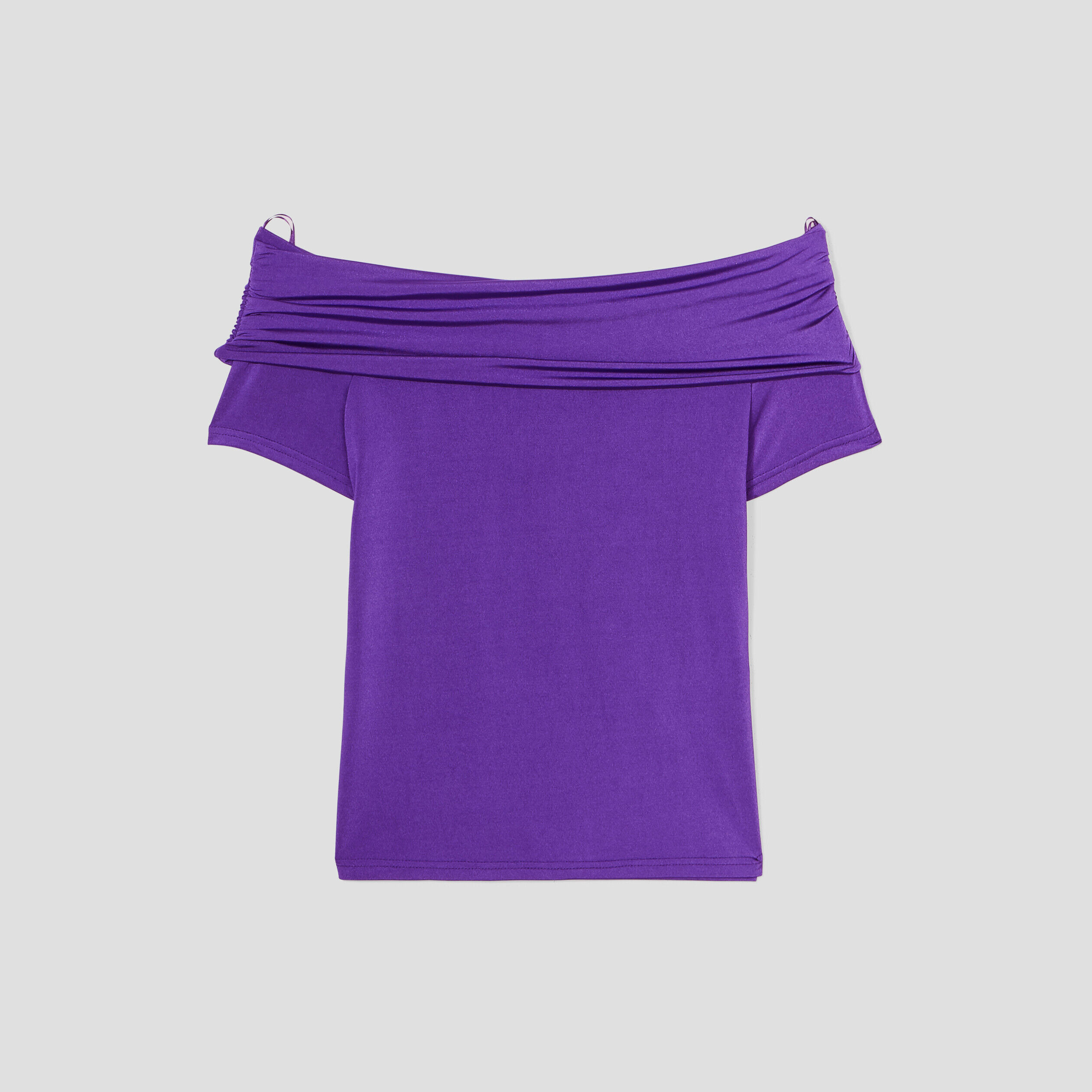 T-shirt col bardot violet femme | Cache Cache