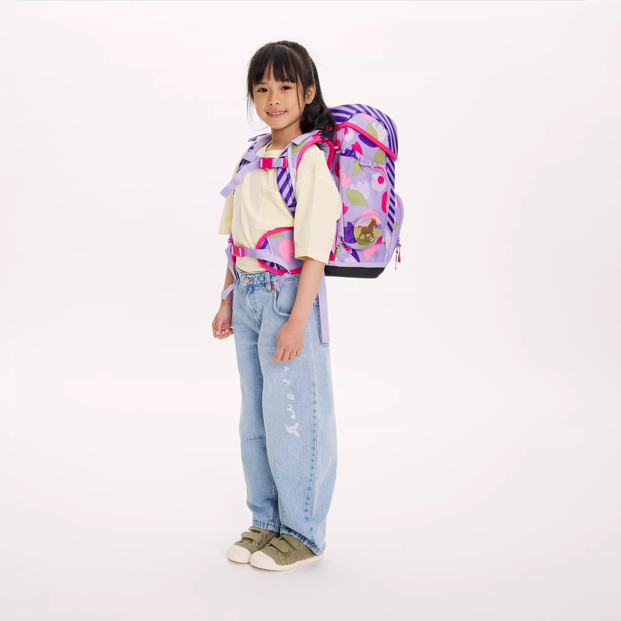 ergobag Schulranzen Set Blütenzaubär