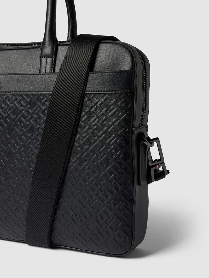 Laptoptasche mit Label-Detail in schwarz