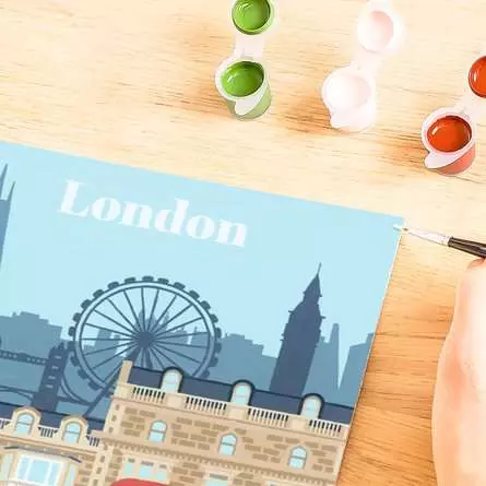 CreArt Farbenfrohes London - Malen nach Zahlen für Erwachsene