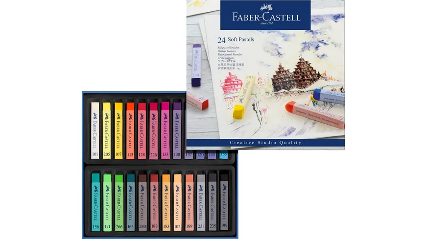 FABER-CASTELL Softpastellkreiden 24er Kartonetui