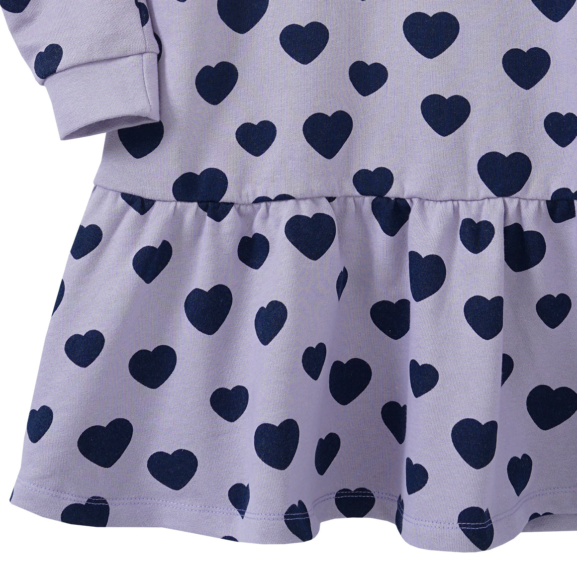 Mädchen Sweatkleid mit Herz-Print