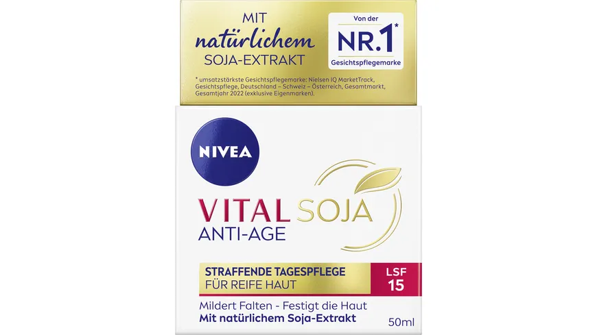 NIVEA VITAL Soja Anti-Age Straffende Tagespflege für Reife Haut LSF15 50 ml