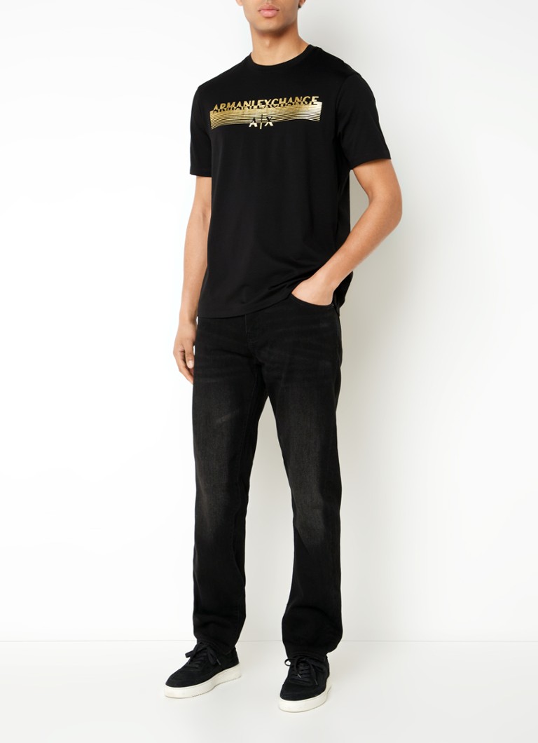 Jeansy Armani Exchange o dopasowanym kroju z efektem sprania