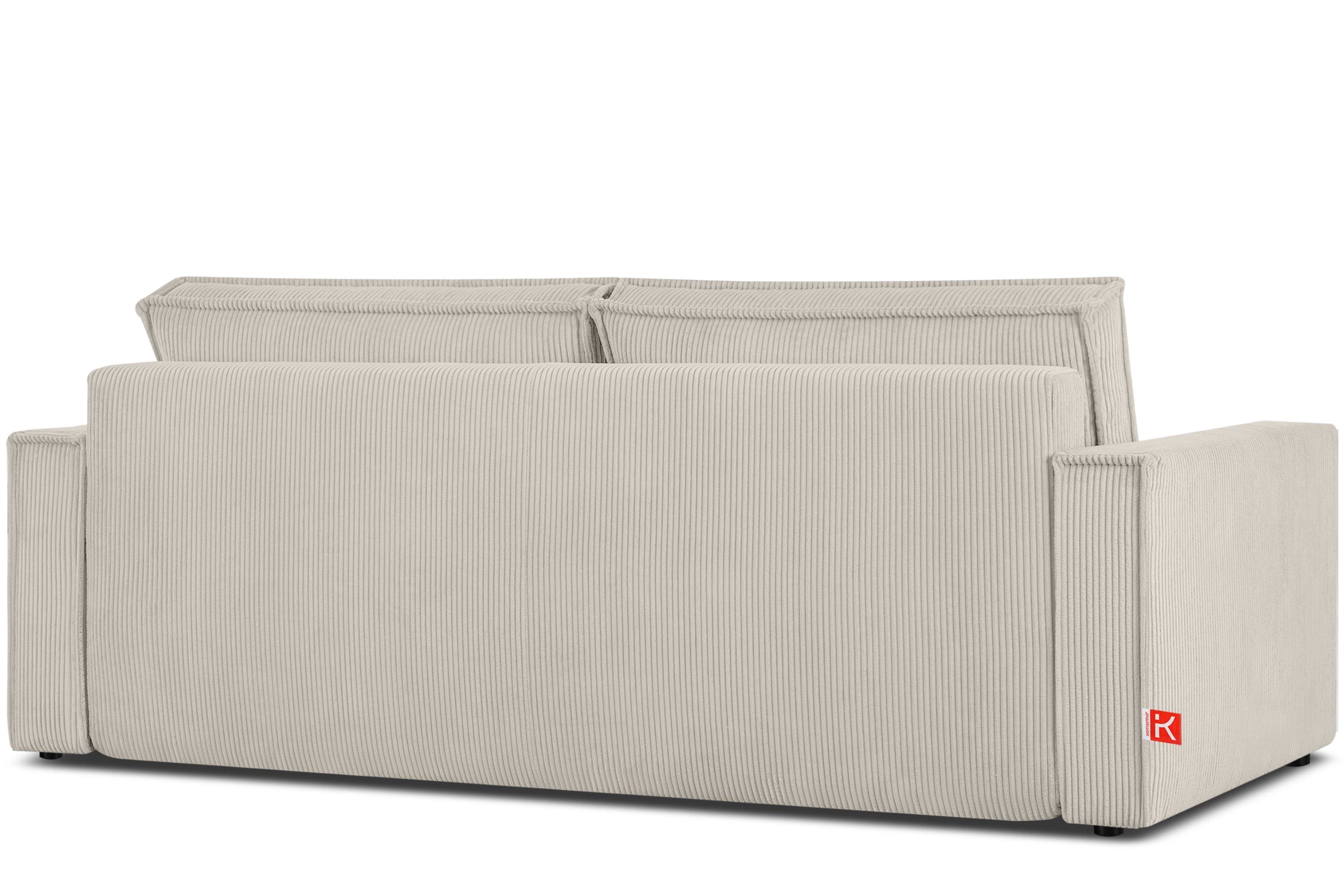 Konsimo Schlafsofa NAPI, hergestellt in der EU, mit Schlaffunktion, in Pet Friendly Cord-Stoff