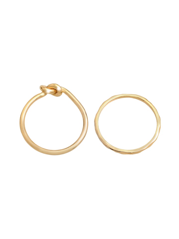 Elli Ring 925 Sterling Silber Knoten, Ring Set in Gold günstig kaufen