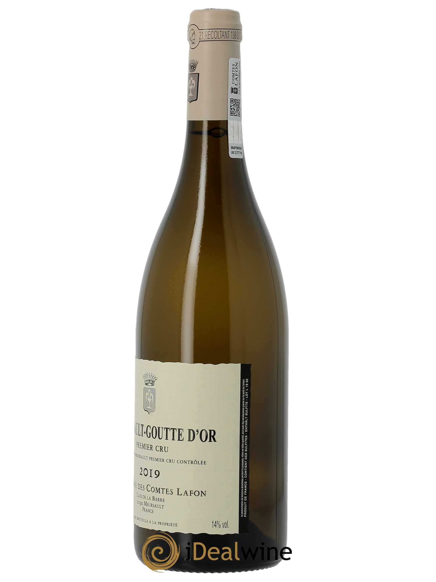 Meursault 1er Cru Goutte d'Or Comtes Lafon (Domaine des)  2019 - Lot de 1 Bouteille