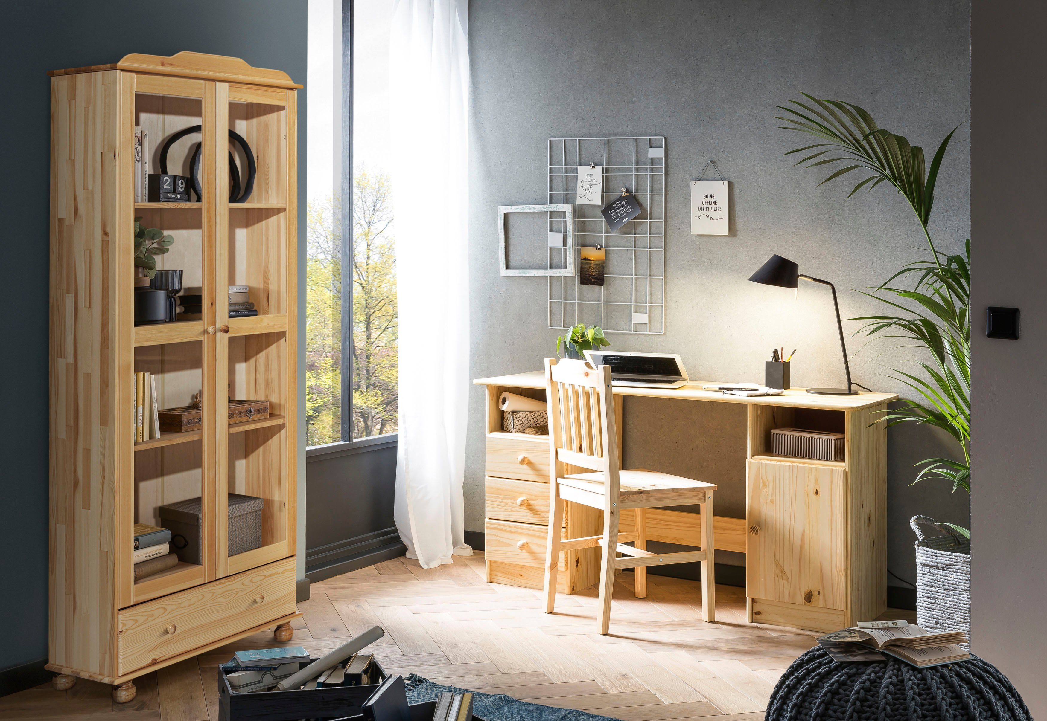 Home affaire 4-Fußstuhl (Set, 2 St), aus massivem Kiefernholz