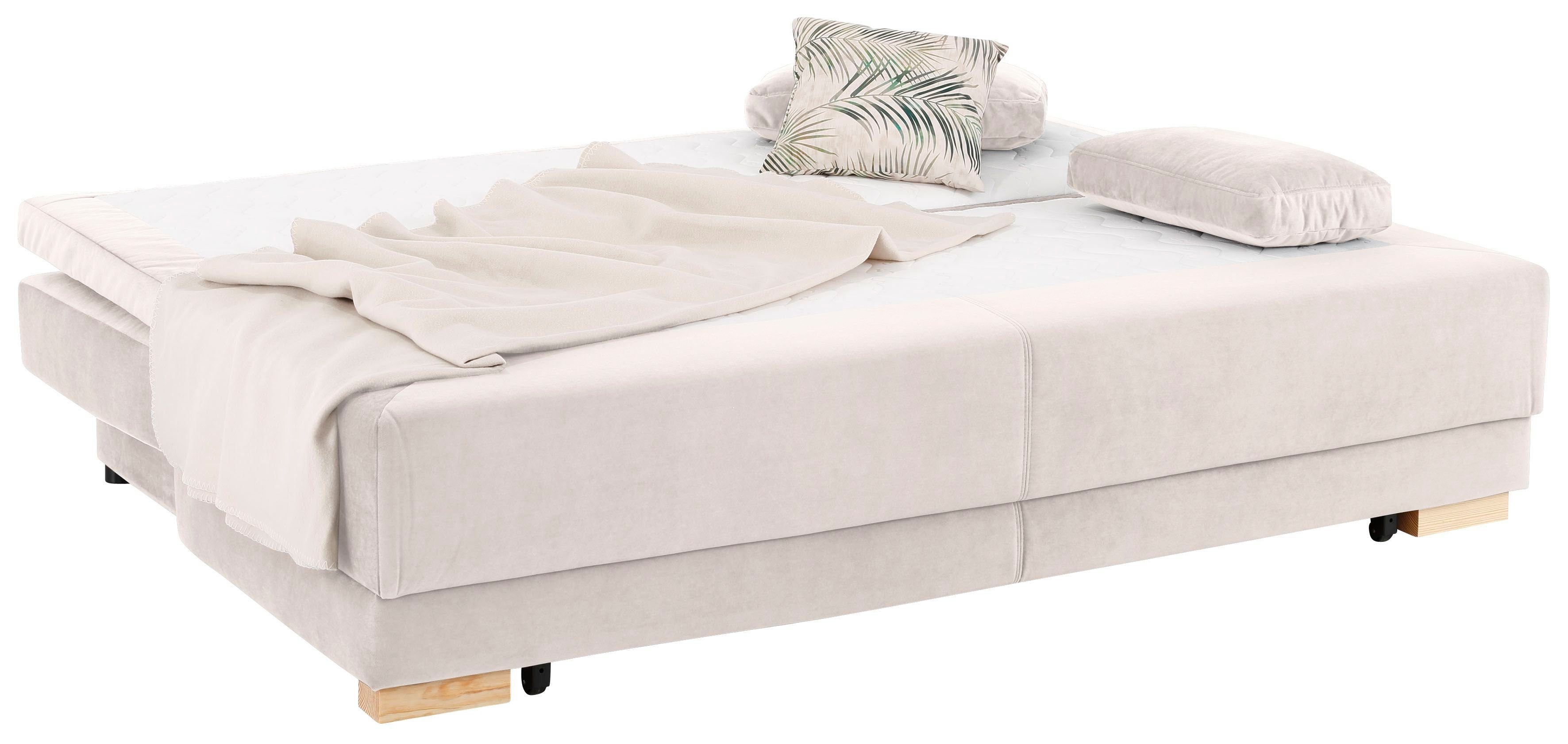 INOSIGN Schlafsofa Berlin, Dauerschläfer mit Boxspringfederung, Bettfunktion und Bettkasten