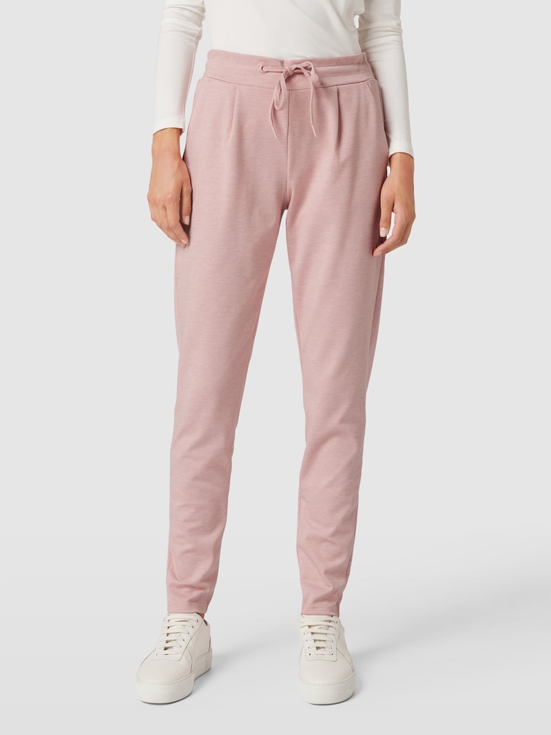 Sweatpants mit Tunnelzug Modell 'KATE' in altrosa meliert
