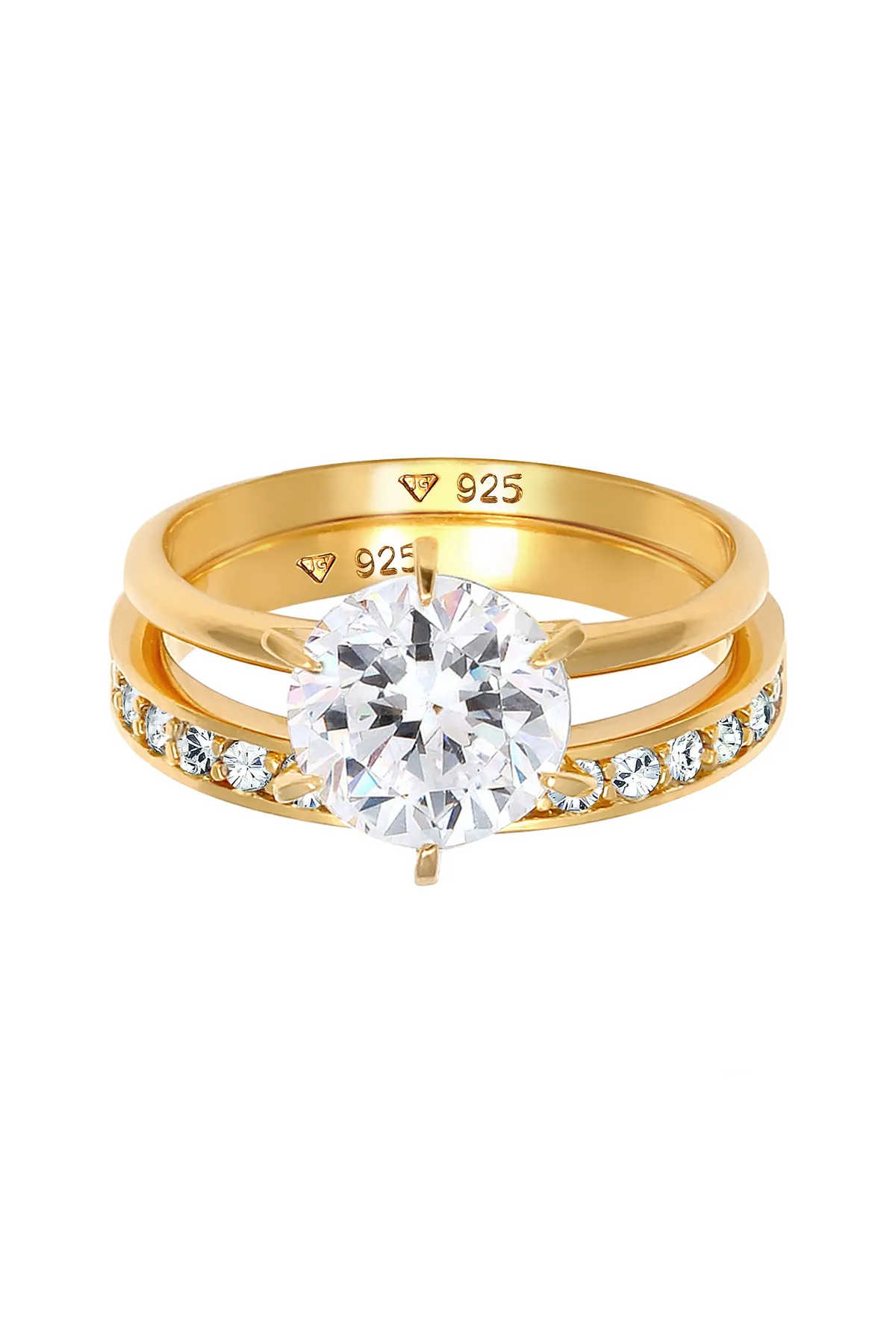 ELLI  Ring - Goldfarben - Glass