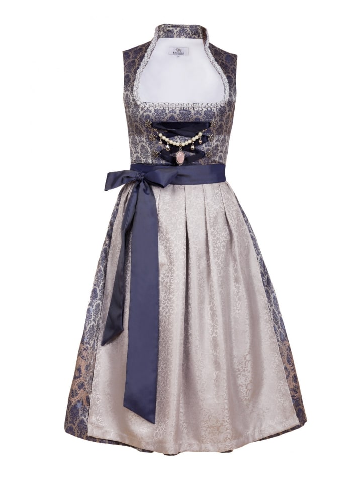 Edelnice Midi Dirndl 2-teilig Marianna in blau, silber günstig kaufen