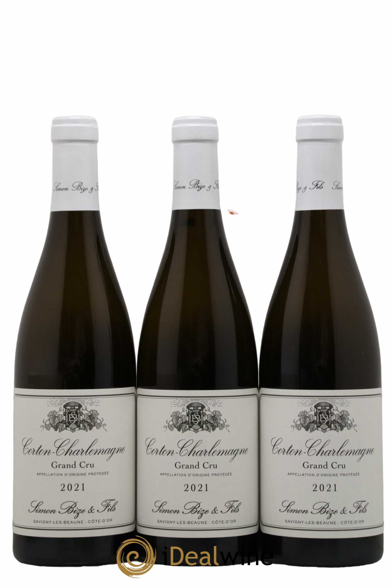 Corton-Charlemagne Grand Cru Simon Bize & Fils  2021 - Lot de 3 Bouteilles