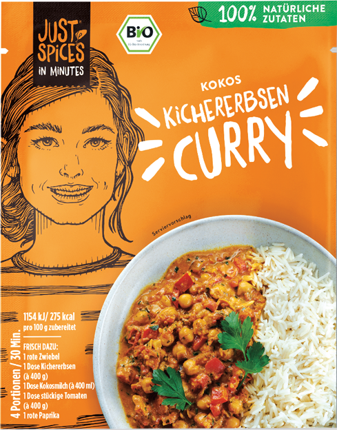 Just Spices Bio Kokos Kichererbsen Curry - In Minutes