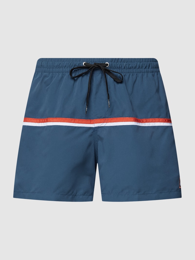 Badehose mit Kontraststreifen Modell 'BETWEEN WAVES VOLLEY' in dunkelblau