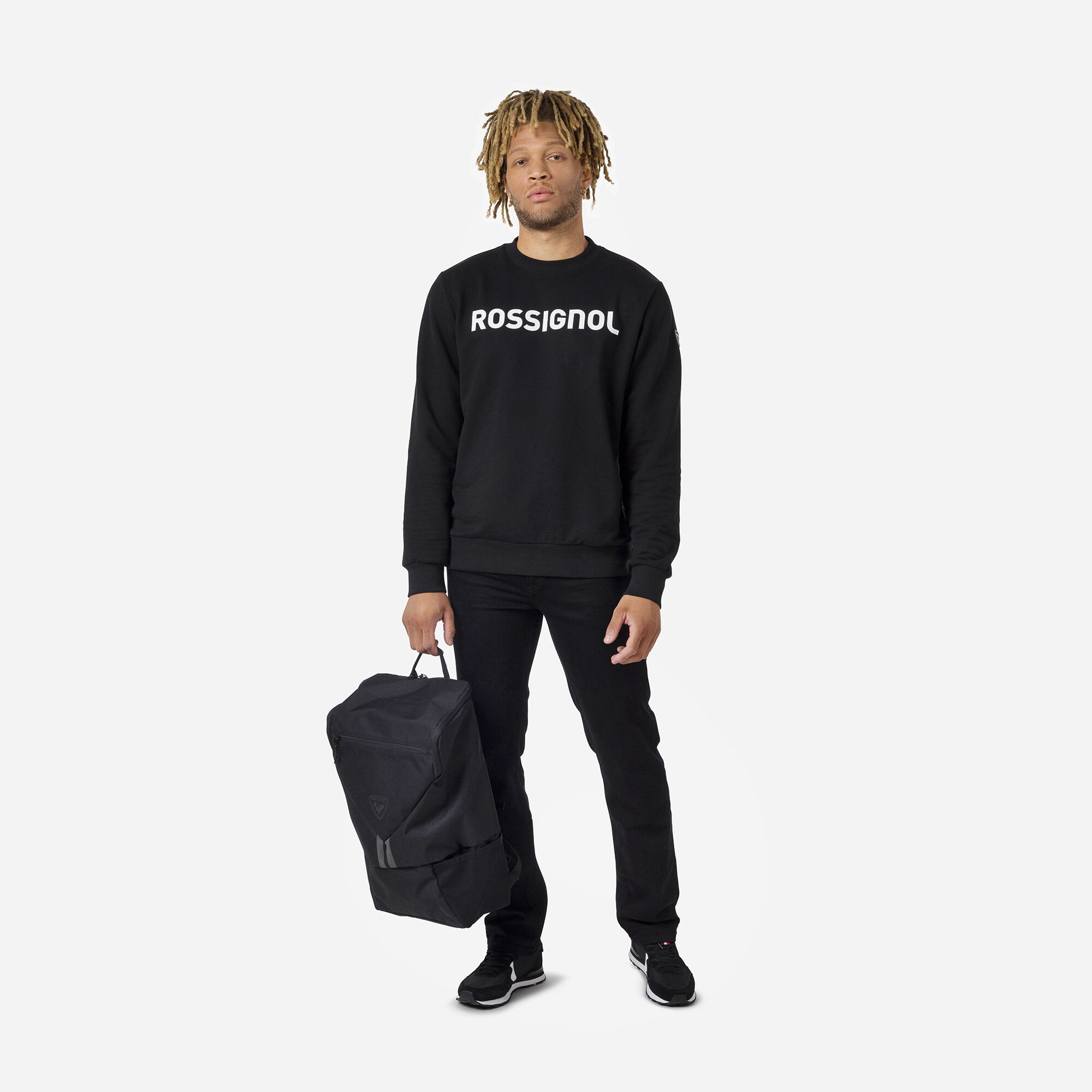 Sweat à col rond molletonné Logo Homme