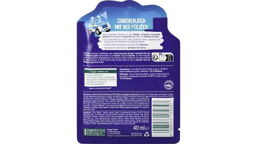 Kneipp naturkind Tatütata Schaumbad 40 ml