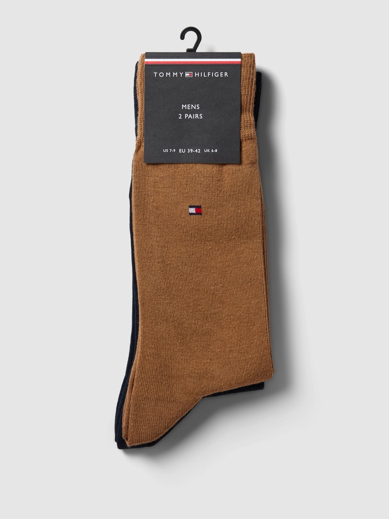 Socken mit Label-Details im 2er-Pack in beige
