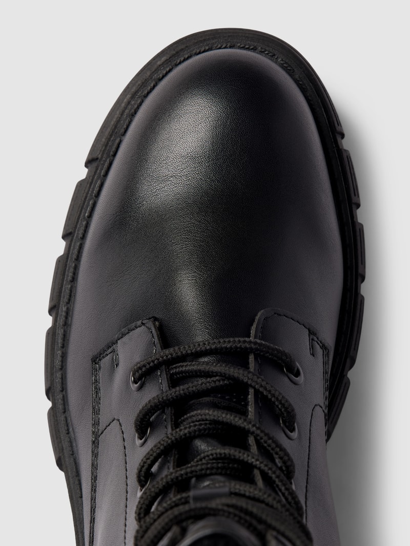 Boots in unifarbenem Design in schwarz