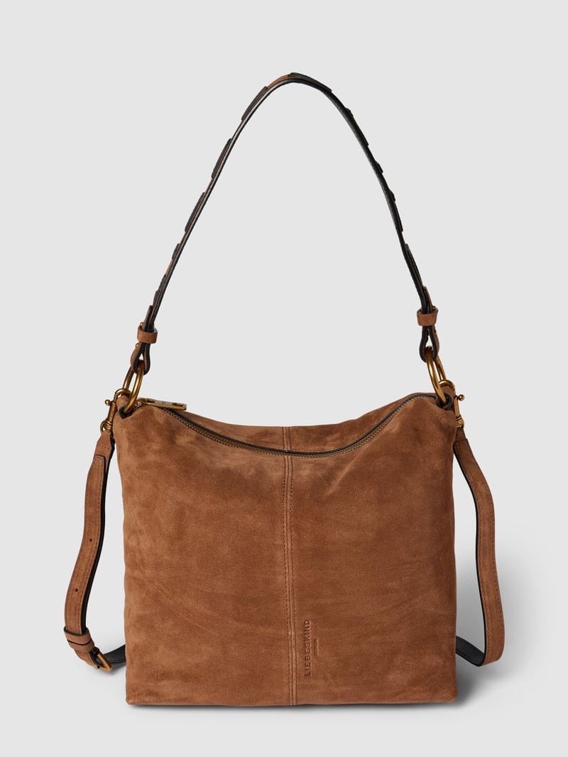 Hobo Bag mit langem Henkel Modell 'AISSA' in haselnuss braun