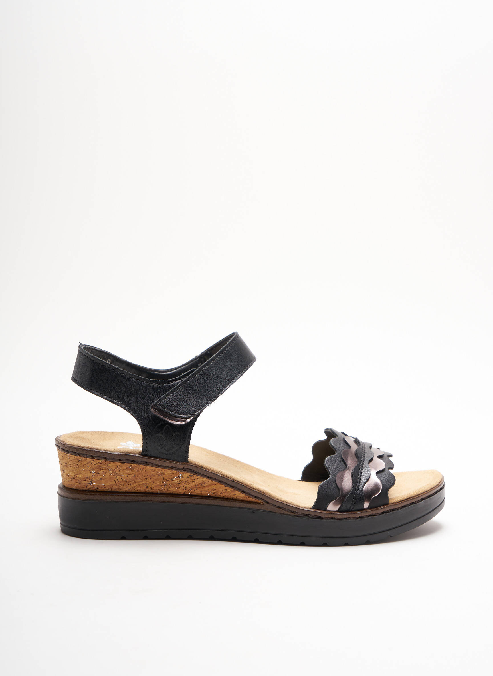Rieker Sandales Nu Pieds Femme couleur noir