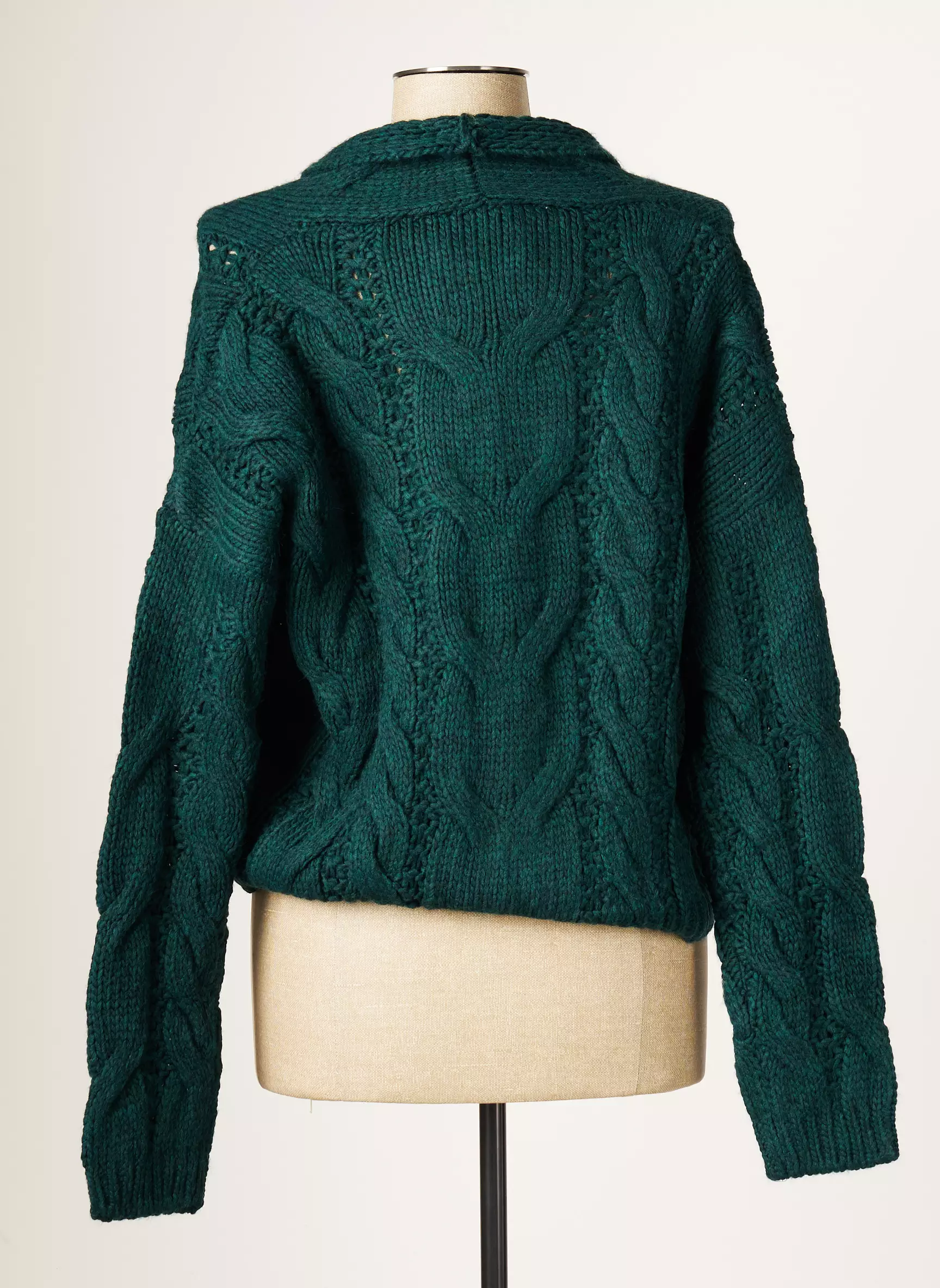 Blanc Boheme Cardigans Femme couleur vert