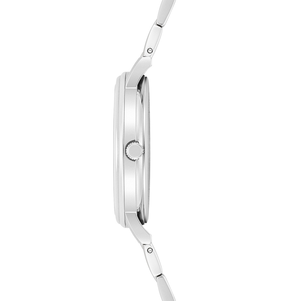 Trilani Montre à quartz en Acier inoxydable en Argent Montre