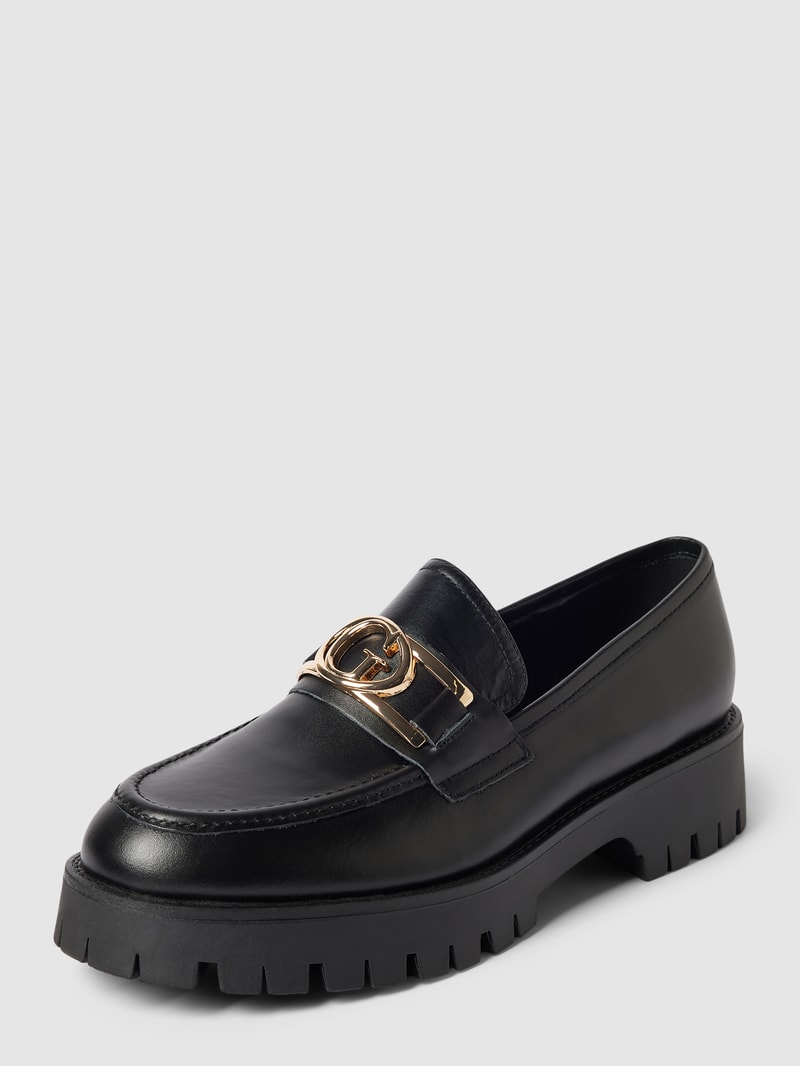 Penny-Loafer mit Zierbesatz Modell 'ILARY' in schwarz